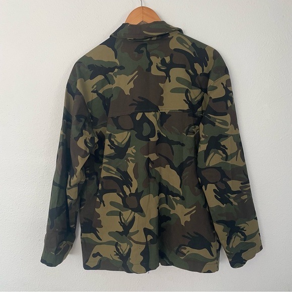 I Am Gia Jacket Camo Jacket Oversize Tarantino Camouflage  Green Big pockets - Picture 2 of 10